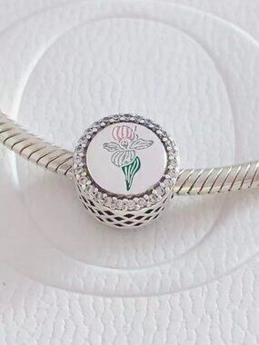 Pandora Jewelry | Pandora Minnesota Bead Charm The Pink and White Lady's Slipper